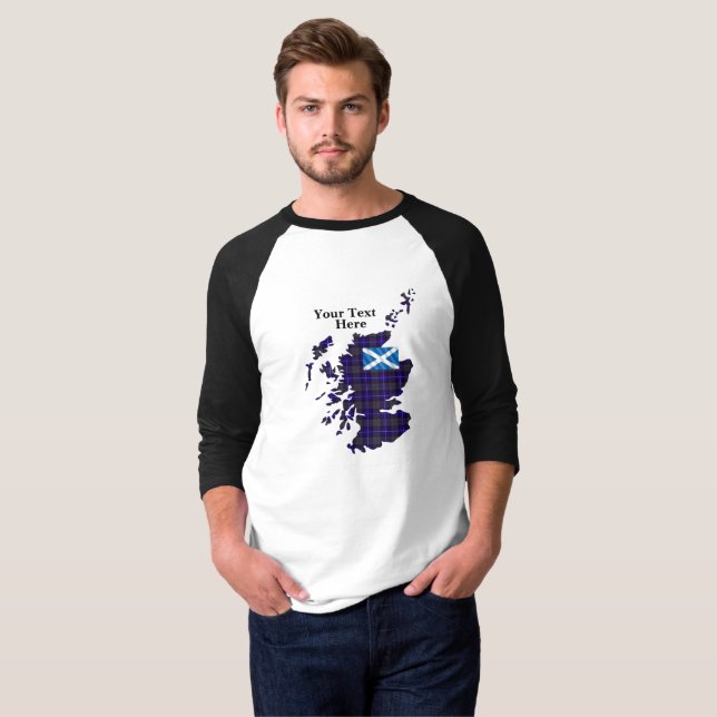 Anpassa ditt eget Pride av Scotland Vuxen Raglan T Shirt (Hel framsida)