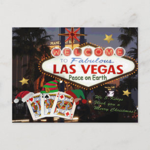 Anpassa ditt eget vykort för julgranen i Las Vegas