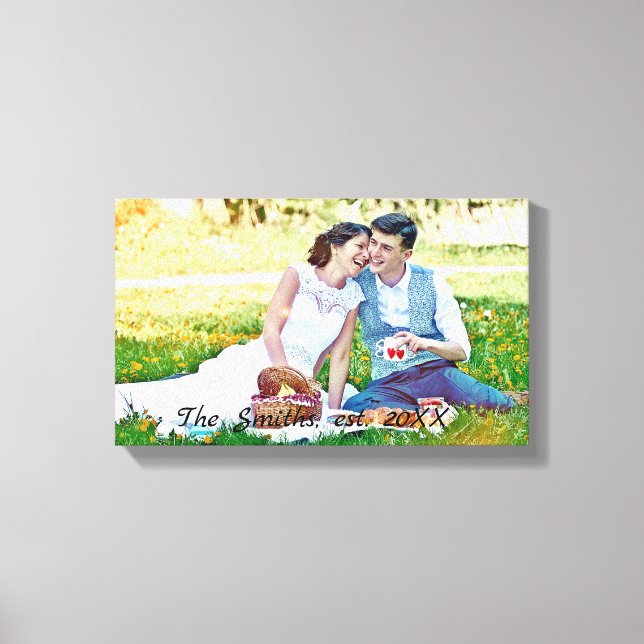 Anpassa Ditt Favoritbröllopsfoto Till Canvastryck (Framsida)