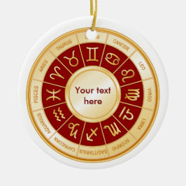 Anpassa ditt horoscope-prydnadsämne julgransprydnad keramik