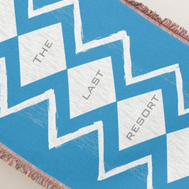 Anpassa ditt hus Aqua Grått Zig Zag Filt