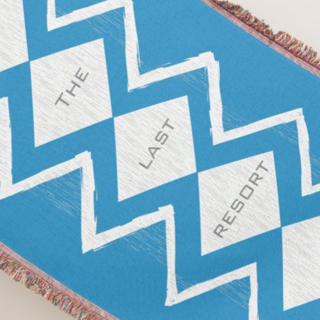Anpassa ditt hus Aqua Grått Zig Zag Filt (Skapare uppladdad)