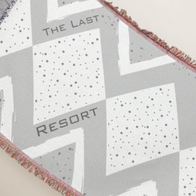 Anpassa ditt hus Grått Zig Zag Filt (Skapare uppladdad)