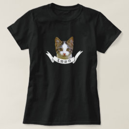 Anpassa Ditt Husdjur Katt Namn och Ansikte Foto T Shirt