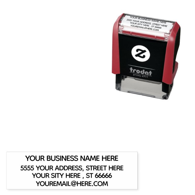 Anpassa Ditt Namn E-postadress Stämpel Exempel (In Situ)