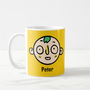 Anpassa ditt namn med en fin Tecknad Ansikte Kaffemugg
