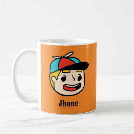 Anpassa ditt namn med en fin Tecknad Ansikte Kaffemugg