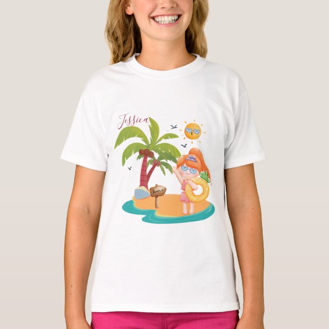 Anpassa ditt namn, sommartid t shirt (Framsida)