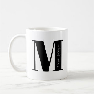 Anpassa ditt namn till att börja med Brev M Kaffemugg