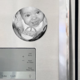 Anpassa ditt svarta vita foto magnet