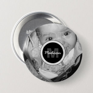 Anpassa ditt svarta vita fotomonogram knapp