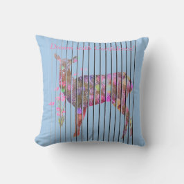 Anpassa drömmar med Hjort, blommor Kudde