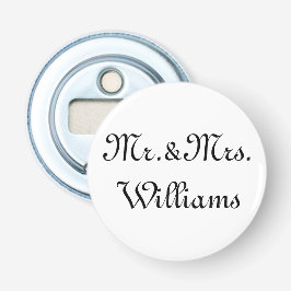 Anpassa efternamnet Mr. & Mrs Black Flasköppnare