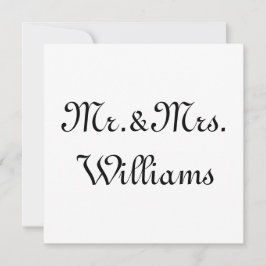 Anpassa efternamnet Mr. & Mrs Card