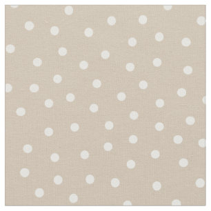 Anpassa egna vita polka dots i beige tyg