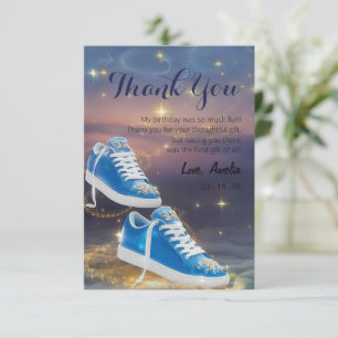 Anpassa Elegant Birthday Sneaker Boll Party Tack Kort