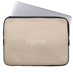Anpassa eleganten Namn eller textbeige, tan, neutr Laptop Fodral