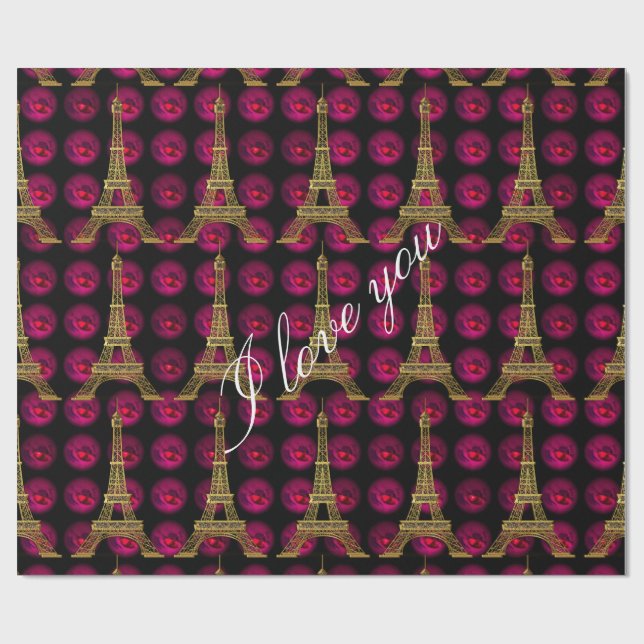 Anpassa Eleganten Paris Hett Villa  Presentpapper (Platt)