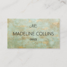 Anpassa Elegantens moderna guld och grönt Visitkort