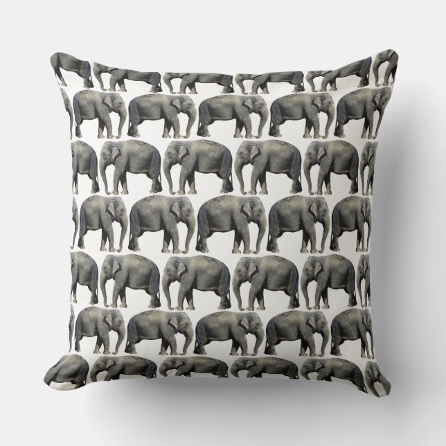 Anpassa Elephant Kudde (Framsida)