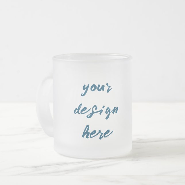 Anpassa eller anpassa frostad glasmugg (Framsida vänster)