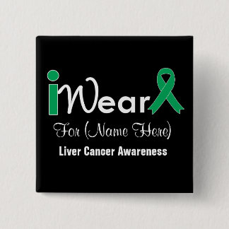 Anpassa Emerald Grönt Ribbon Liver Cancer Knapp