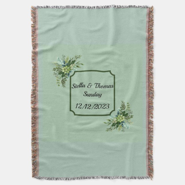 Anpassa Emerald Wedding Throw Blanket Filt (Framsidan Vertikal)