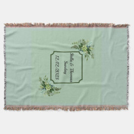 Anpassa Emerald Wedding Throw Blanket Filt