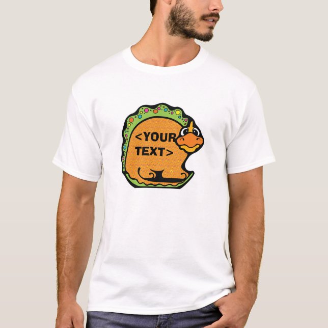 Anpassa en dinosaurie, t shirt (Framsida)