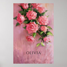Anpassa En Dröm i Rosa Nyanser Poster