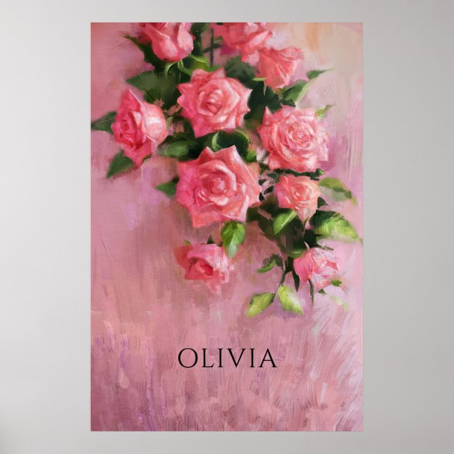 Anpassa En Dröm i Rosa Nyanser Poster (Framsidan)