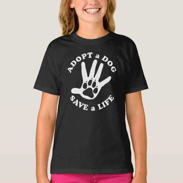 Anpassa en hund spara i livet - Utformning för hun T Shirt (Framsida)