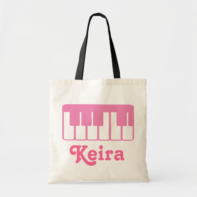 Anpassa en Piano Music Tote Bag Tygkasse (Framsidan)
