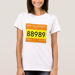 Anpassa en unik skjorta med din tävling bib info! tee shirt