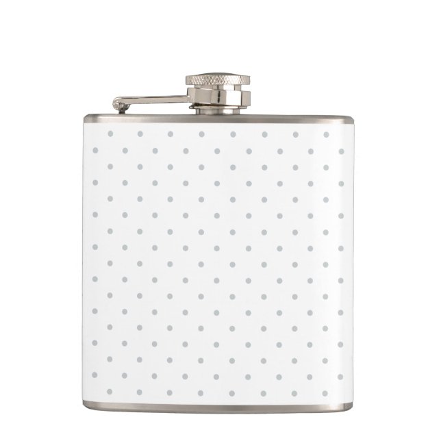 Anpassa enkelt Färg från Grått Mini Polka dots Fickplunta (Framsidan)