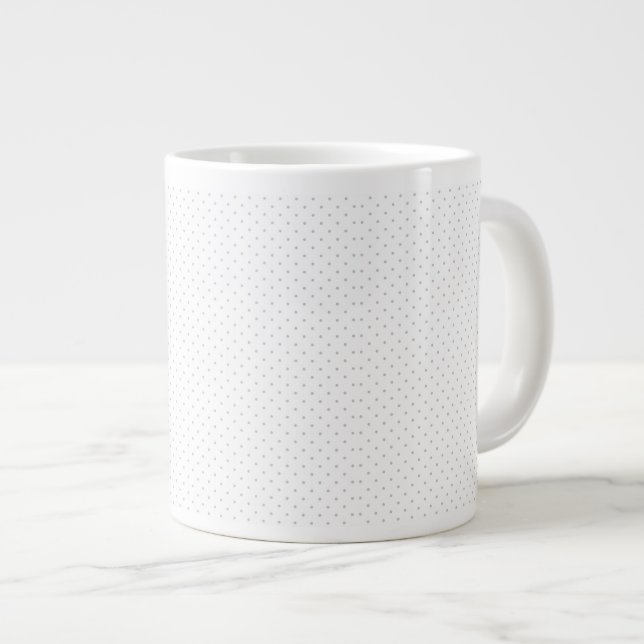 Anpassa enkelt Färg från Grått Mini Polka dots Jumbo Mugg (Framsida höger)