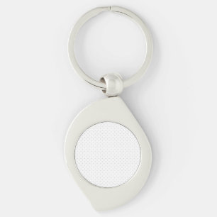 Anpassa enkelt Färg från Grått Mini Polka dots Swirl Silverfärgad Nyckelring