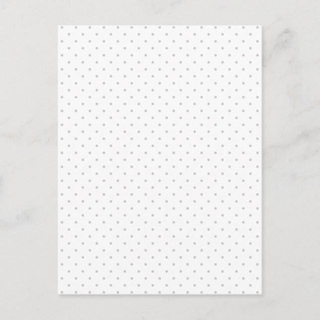 Anpassa enkelt Färg från Grått Mini Polka dots Vykort (Framsida)