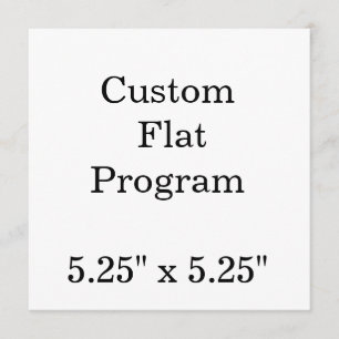 anpassa enkla anpassade 5,25" x 5,25' Squared Flat Program