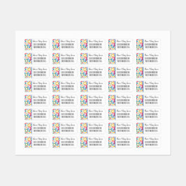 Anpassa etiketten Flera färg-cirklar Klistermärke