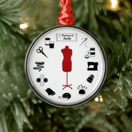 Anpassa etikettens namn julgransprydnad metall