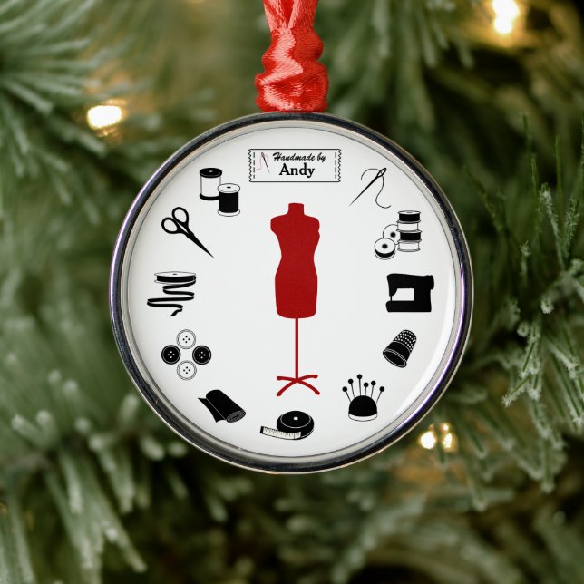 Anpassa etikettens namn julgransprydnad metall (Träd)