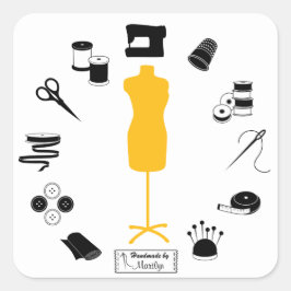 Anpassa etikettmärket fyrkantigt klistermärke