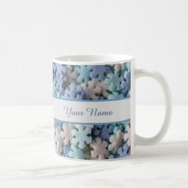 Anpassa ett ädelt snöflingor christmas mugg