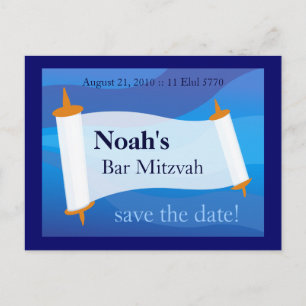 Anpassa ett vykort för Pub Mitzvah