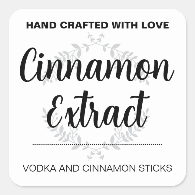 Anpassa extraktionsetikett VE022_05sq Fyrkantigt Klistermärke (Framsida)