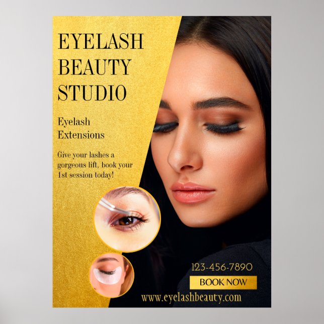 Anpassa Eyelash Extensions Studio Extra Stor  Poster (Framsidan)