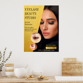 Anpassa Eyelash Extensions Studio medelhög Storlek Poster