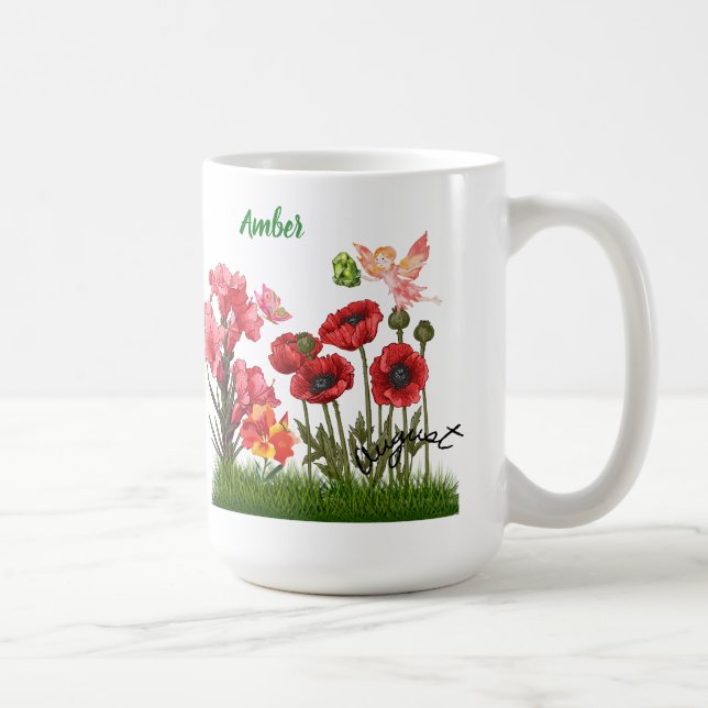 Anpassa fågelblommor och stenkaffe Mugg (Höger)