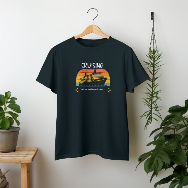 Anpassa familjen Kids Black Cruise Frakt T Shirt (Skapare uppladdad)